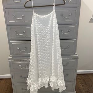 Anthropologie white Bella crochet midi dress
